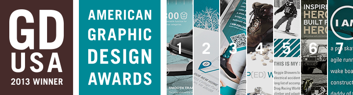 7-time Winner of the 2013 American Graphic Design Awards